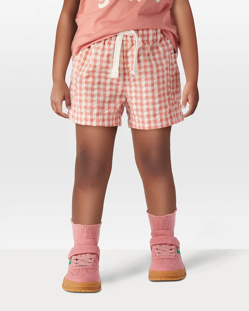 Toddler Gingham Shorts Made With Organic Cotton