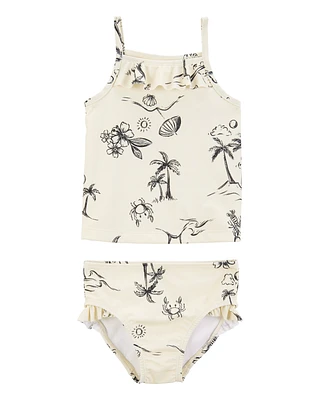 Toddler 2-Piece Beach Print Tankini Set
