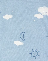 Baby 5-Pack Kangaroo Cloud Short-Sleeve Bodysuits