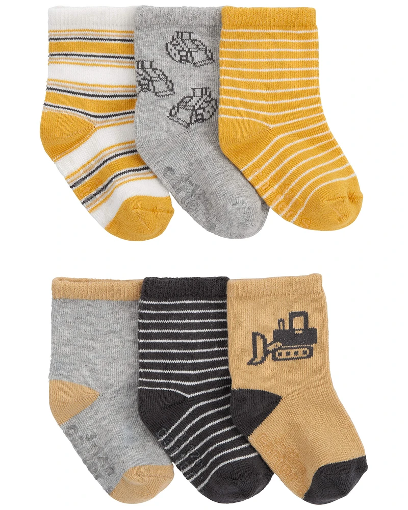 Baby 6-Pack Construction Socks