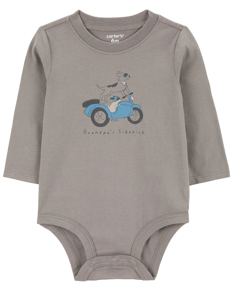 Baby Grandpa's Sidekick Long-Sleeve Bodysuit