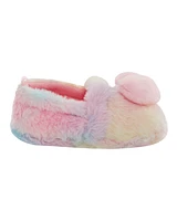 Rainbow Heart Faux Fur Loafer Slippers