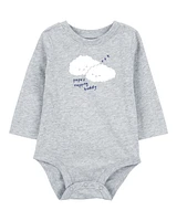 Baby Papa's Napping Buddy Cloud Long-Sleeve Bodysuit