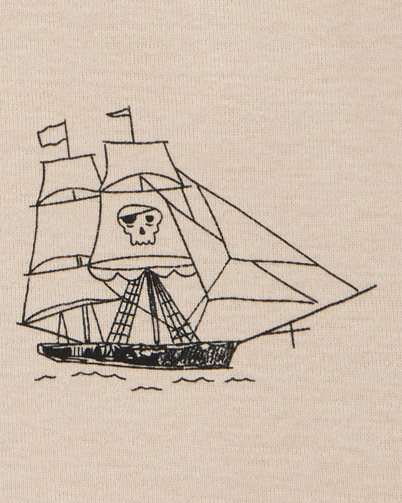 Toddler Pirate Print Snug Fit 4-Piece Pyjamas