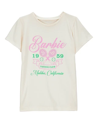 Kid Barbie™ 'Tennis Club' Short-Sleeve Graphic Tee - Ivory