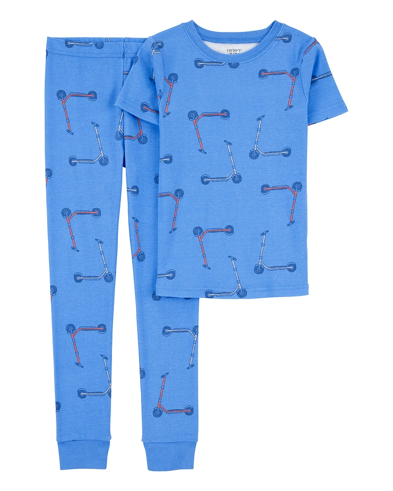 Boys 2-Piece Scooter Print 100% Snug Fit Cotton Pyjamas