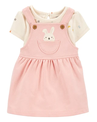 Baby 2-Piece Bunny Bodysuit & Jumper Set - Pink