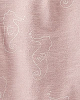 Baby 2-Piece Seahorse-Print Knit Set Made with Organic Cotton