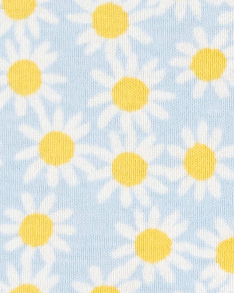 Toddler Daisy Floral Snug Fit Cotton 1-Piece Pyjamas - Blue