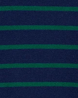 Kid Navy Green Striped Sweater