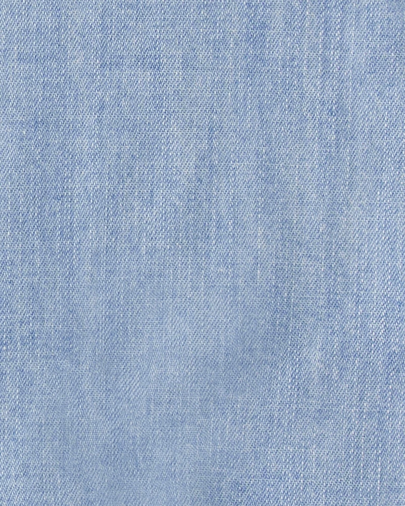 Baby Organic Cotton Chambray Shortall