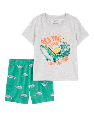 Toddler 2-Piece Whale Loose Fit Pyjamas