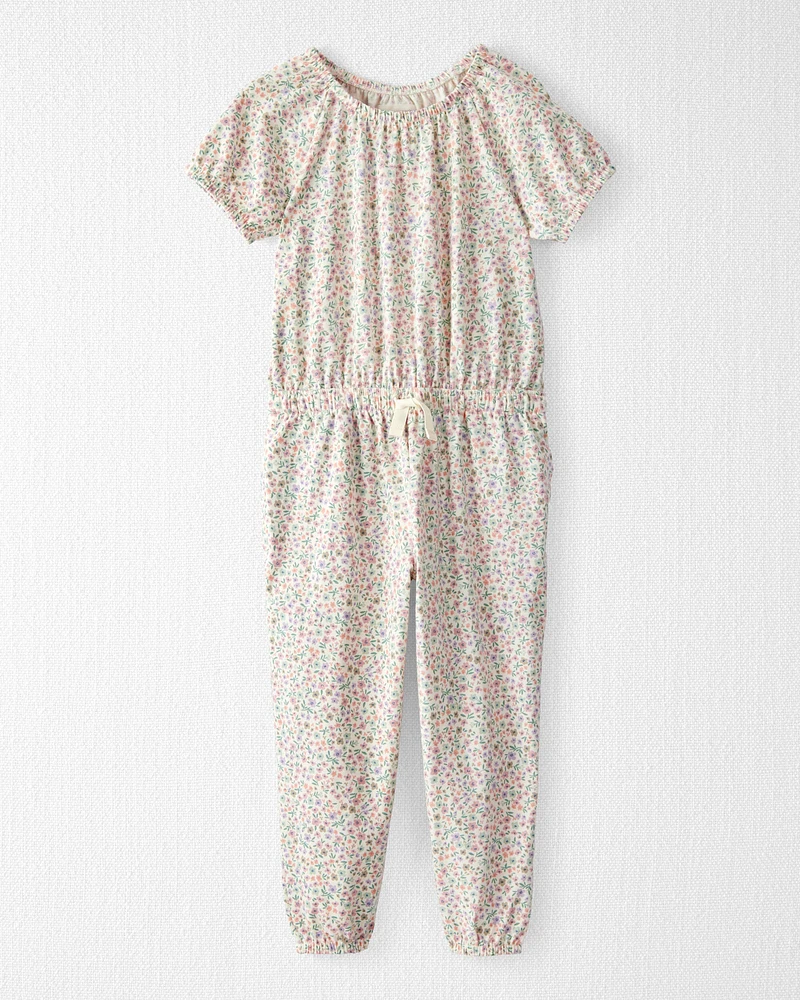 Toddler Organic Cotton Floral-Print Jumpsuit