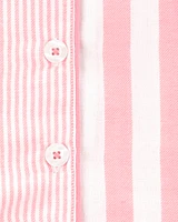 2-Piece Striped Coat-Style Pyjamas