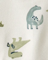 Baby Boy Dinosaur French Terry Long-Sleeve Tee & Pant Set - Ivory