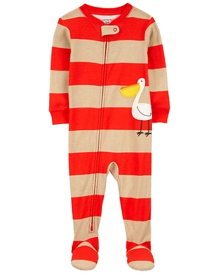 1-Piece Pelican 100% Snug Fit Cotton Footie Pyjamas