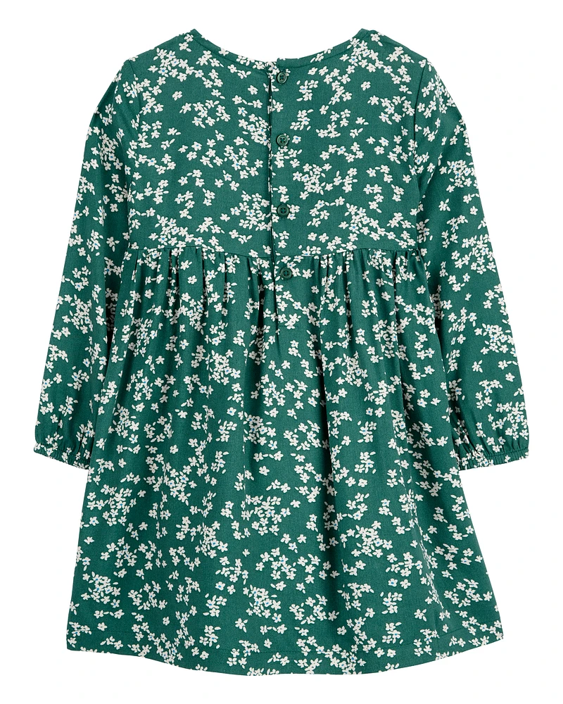 Toddler Floral Long-Sleeve Dress