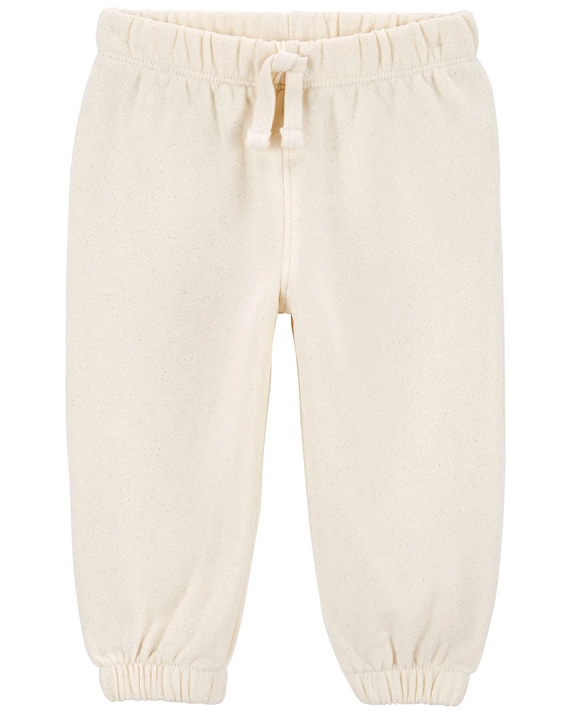 Glitter Pull-On Fleece Joggers