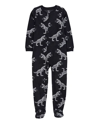 Kid 1-Piece Dinosaur Fleece Footie Pyjamas