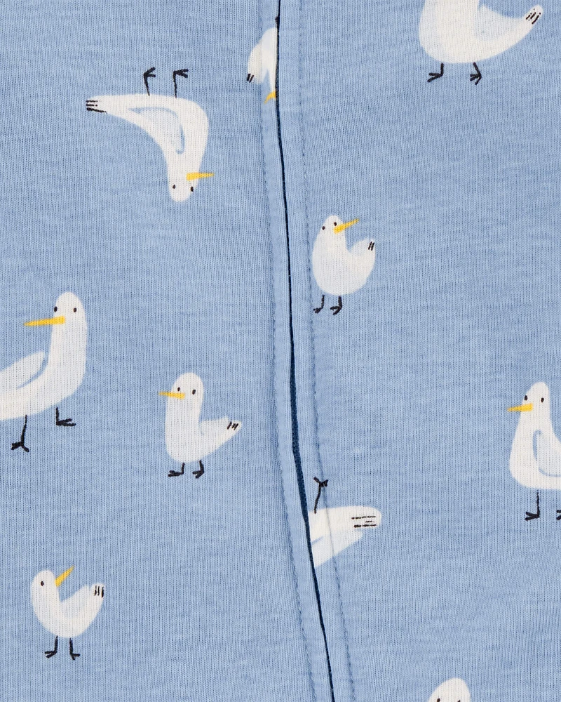 Baby 2-Pack Pelican Striped 2-Way Zip Cotton Sleeper Pyjamas - Blue