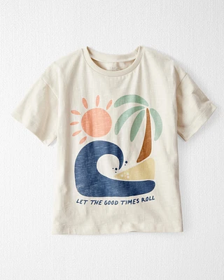 Toddler Organic Cotton Beach-Print Tee