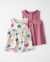 Toddler 2-Pack Organic Cotton Babydoll Tops