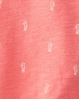 Baby Seahorse-Print Romper Made with Organic Cotton