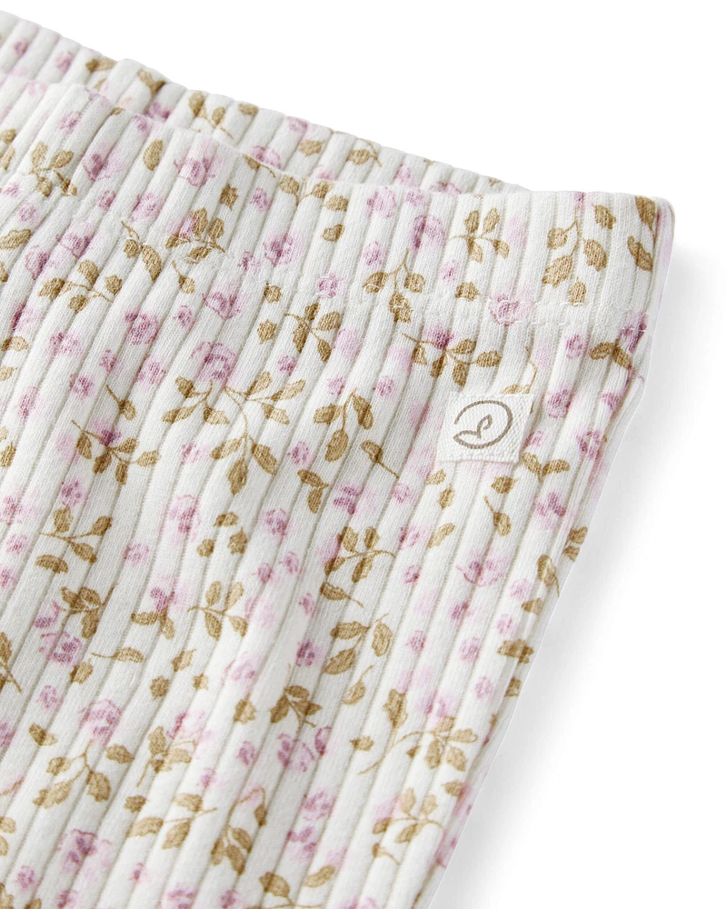 Baby Girl 2-Pack Organic Cotton Rib Leggings
