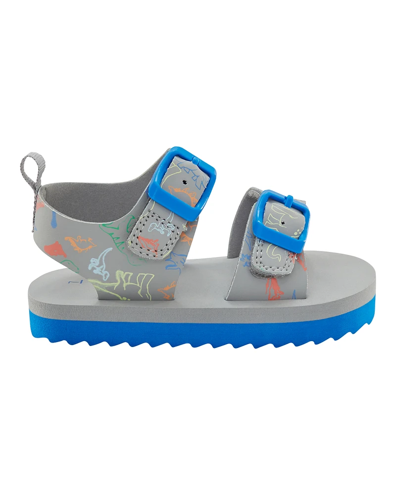 Toddler Strappy Casual Sandals - Grey/Blue