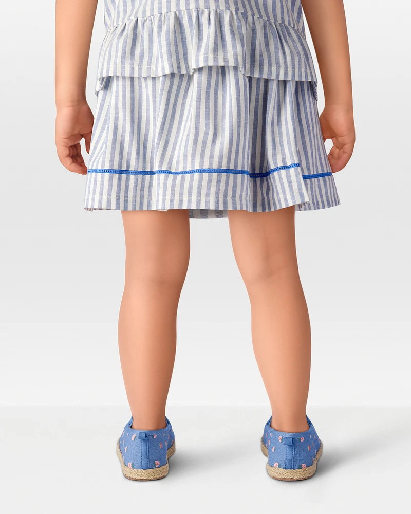 Toddler Striped Pull-On Skort