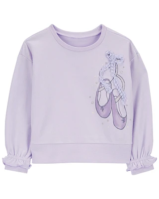 Baby Ballet Crew Neck Cotton Pullover