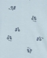 Baby Tricycle Print Short-Sleeve Bodysuit - Blue