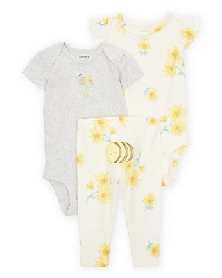 Baby 3-Piece Bee Little Character Set® - Cream/Yellow