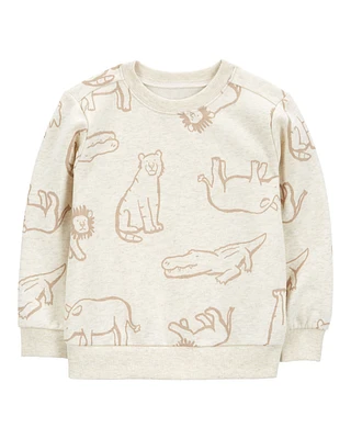 Toddler Animal Print Fleece Pullover