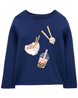 Kid Sushi Ramen Boba Cotton Blend Graphic Tee