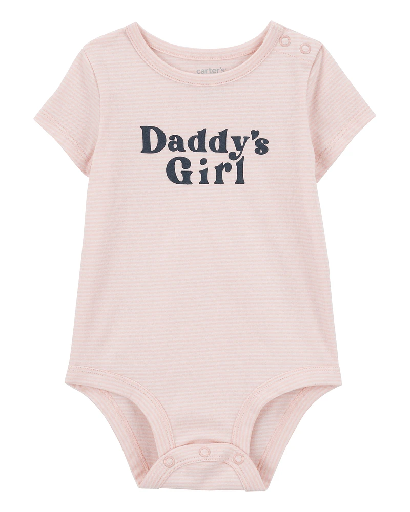 Baby "Daddy's Girl" Short-Sleeve Bodysuit - Pink