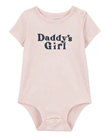 Baby "Daddy's Girl" Short-Sleeve Bodysuit - Pink