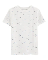 Kid Shark Cotton-Blend Tee - White