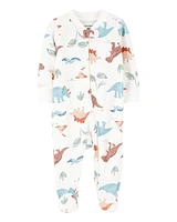 Baby Dinosaur 2-Way Zip Cotton Sleeper pyjamas