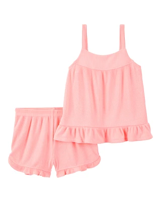 Kid Solid Loose Fit 2-Piece Pyjamas - Coral