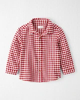 Toddler Boy Organic Cotton Button-Front Flannel Shirt