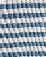 Baby Organic Cotton Sleep & Play Pyjamas Blue Stripes