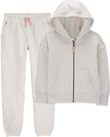 Kid 2-Piece Zip-Up Fleece Hoodie & Joggers Set