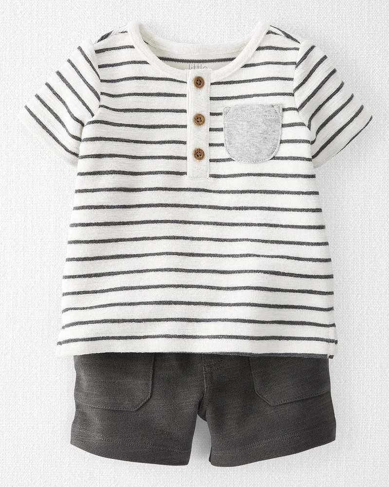 Baby 2-Piece Organic Slub Knit Set