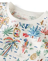 Toddler 2-Pack Organic Cotton Tropical Knit Tanks