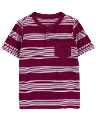 Baby Striped Pocket Henley Tee