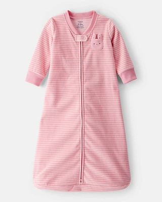 Baby Bunny Striped Long-Sleeve Wearable Blanket