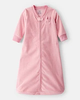 Baby Bunny Striped Long-Sleeve Wearable Blanket
