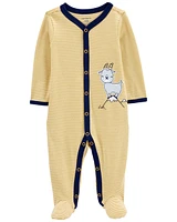 Goat Snap-Up Cotton Sleeper Pyjamas