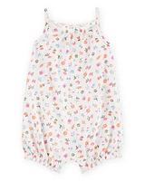 Baby Girl Floral Cotton Romper